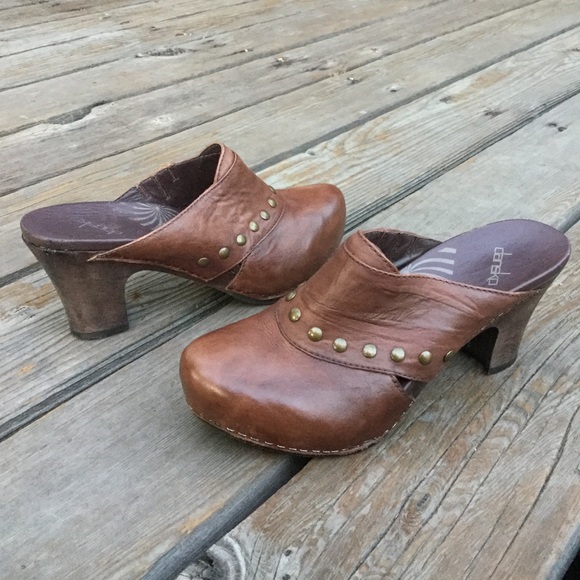 Women’s DANSKO RUDY Studded Leather Clogs Mules - Picture 1 of 8